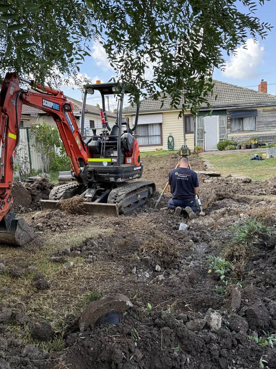 Plumbing excavation and drainage equipment, Braeside