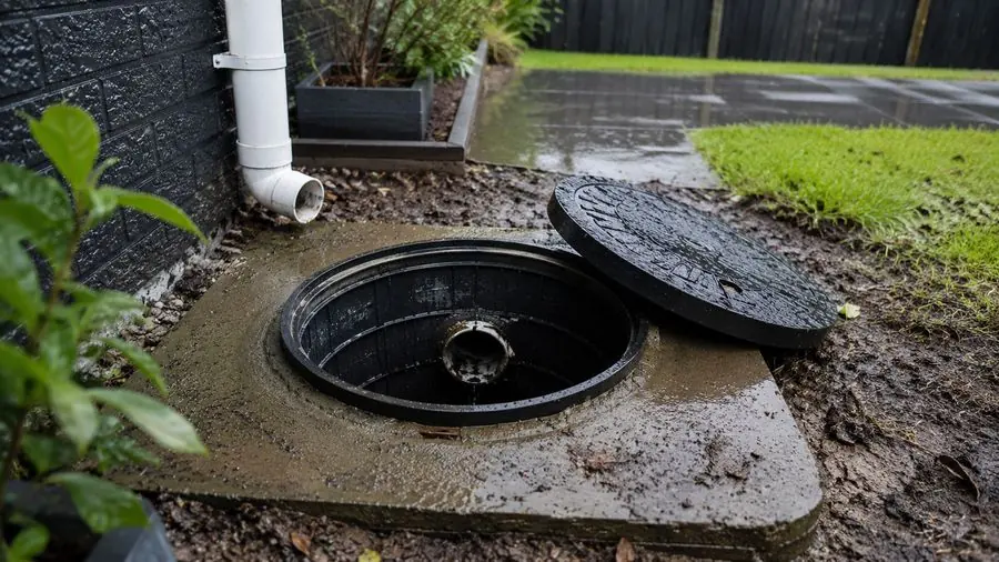Outdoor drain inspection access point, Braeside